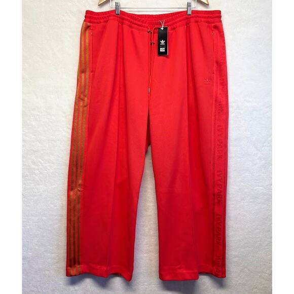 Ivy Park X Adidas 3 Stripes Wide Leg Suit Pants Coral Womens Plus Size 4X GV4006 - Picture 2 of 12
